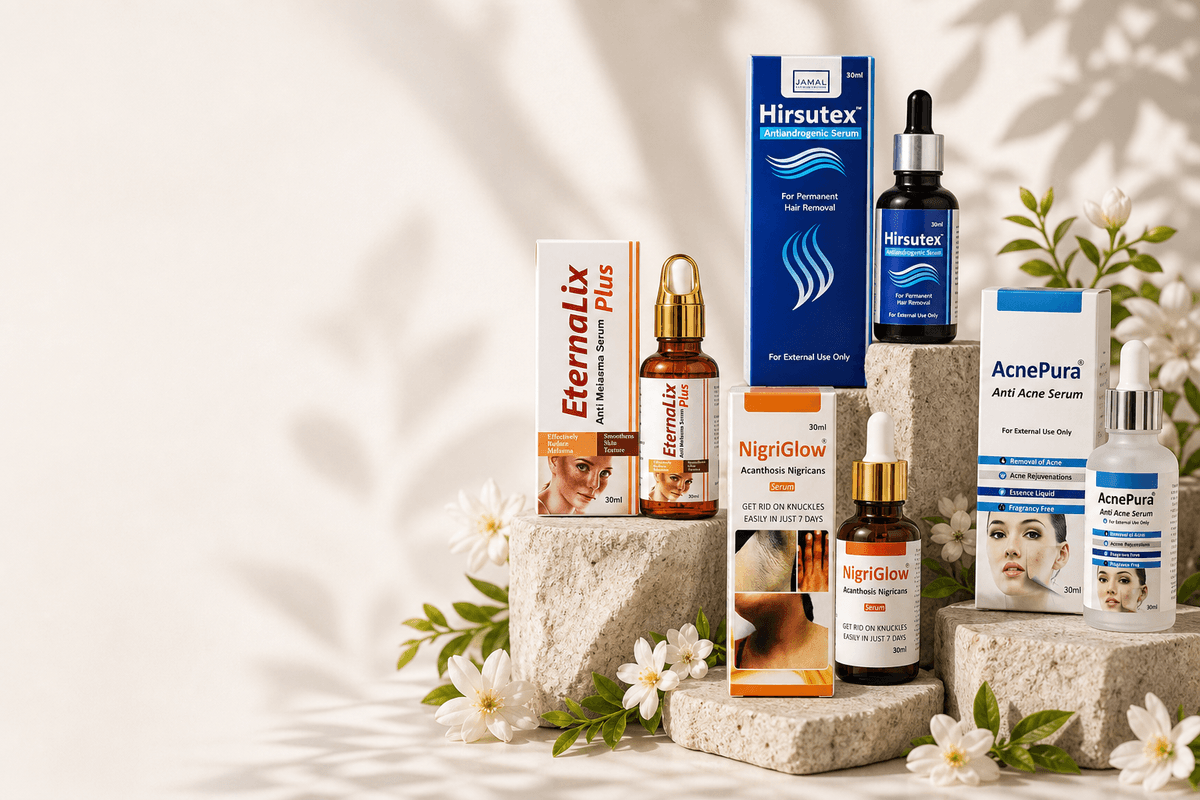 Jamal Emporium clinical botanical serums for clear, radiant skin