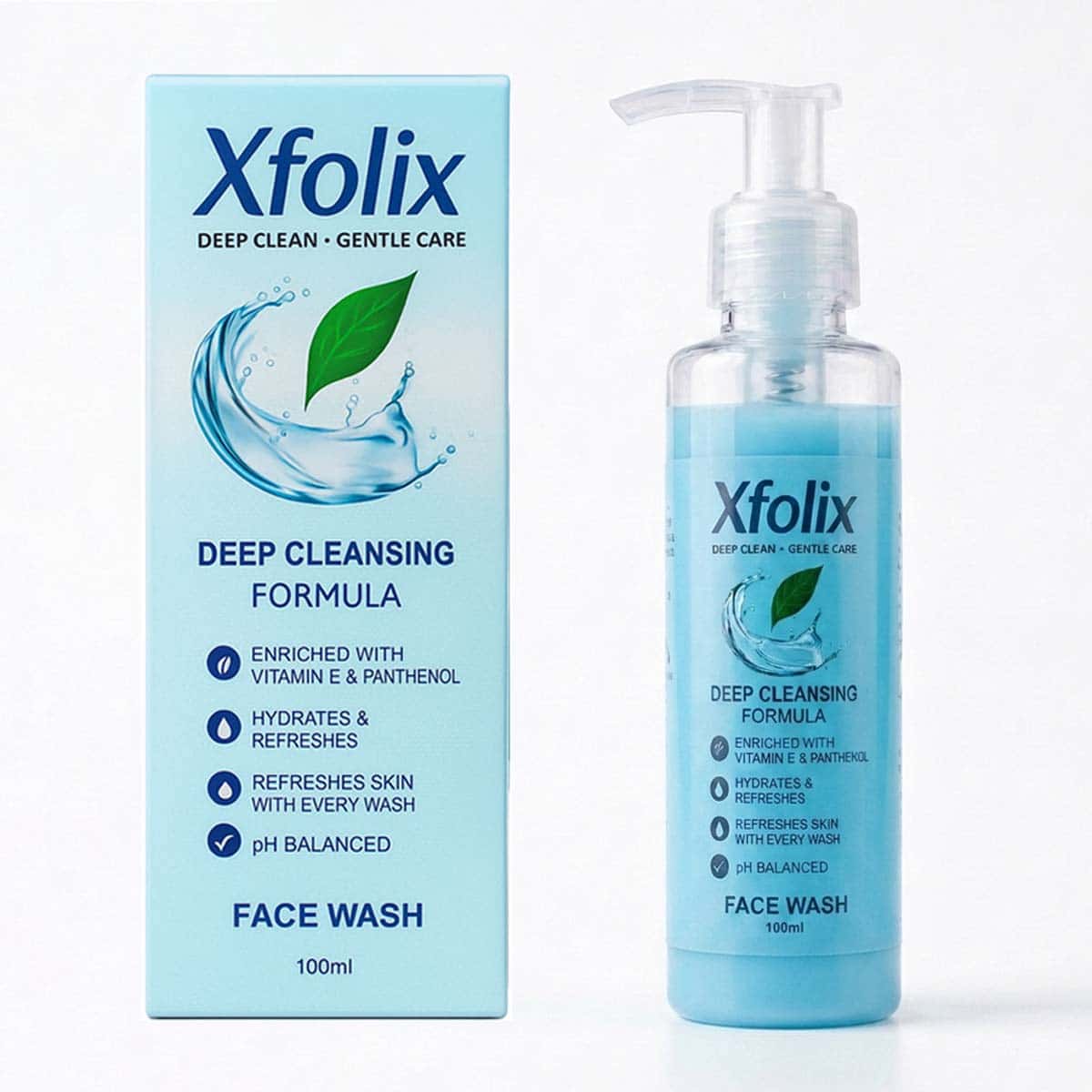 Xfolix deep cleansing face wash
