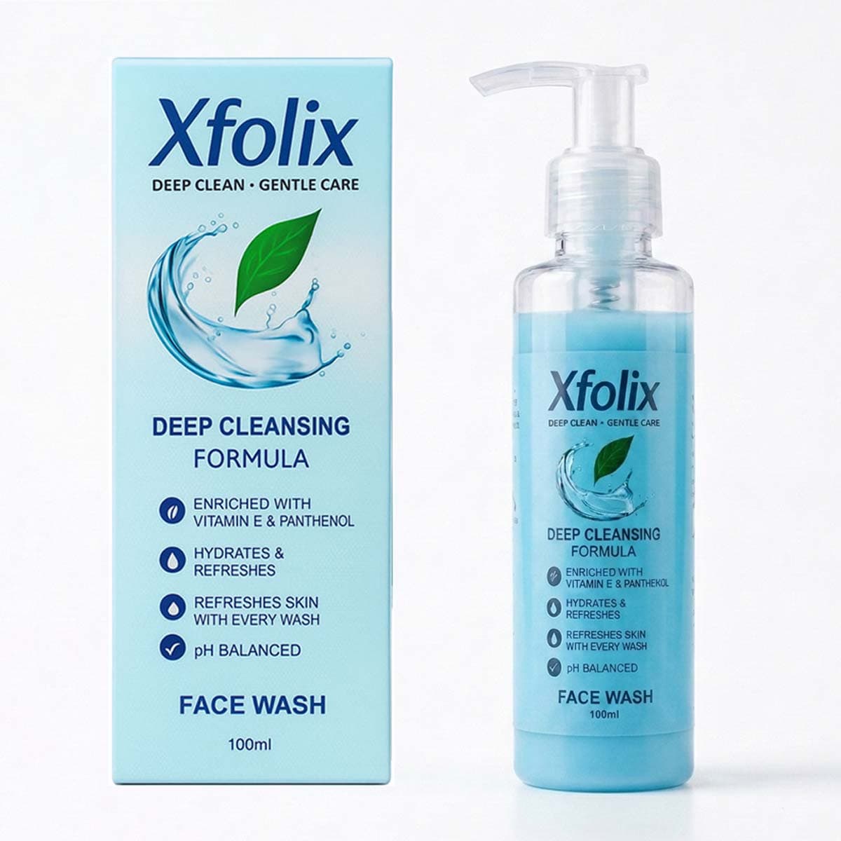Xfolix deep cleansing face wash